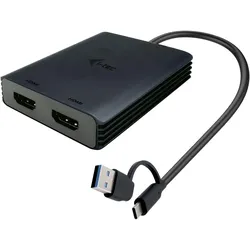 i-tec Cadual4khdmi (HDMI), Video Adapter, Schwarz