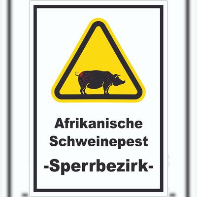 HB-Druck Afrikanische Schweinpest Aufkleber A6 (105x148mm)