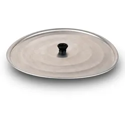 Mamù Weißer Aluminiumdeckel, hergestellt in Italien, Ø 32 cm, mit hitzebeständigem Knauf