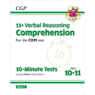 11+ CEM 10-Minute Tests: Comprehension - Ages 10-11 Book 1 (with Online Edition), Taschenbuch von Cgp Books, CGP Books, 978-1-78908-190-9