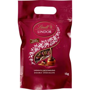 Lindt Pralinen Lindor Double Chocolate, 78 Stück, einzeln verpackt, 1 kg