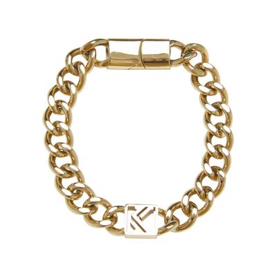 Armband KARL KANI "Karl Kani KK Og Cubanlink Bracelet", gold, Armbänder, Damen, onesize, Stahl, Armband