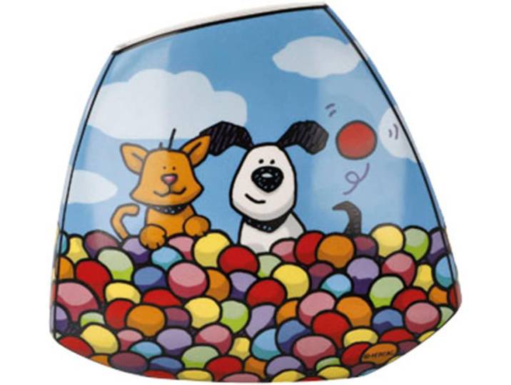 Dekovase GOEBEL Ed Heck - Having a Ball or Two , bunt, B:16cm H:14cm T:8cm, Porzellan, Vasen, Dekovase, 14 cm