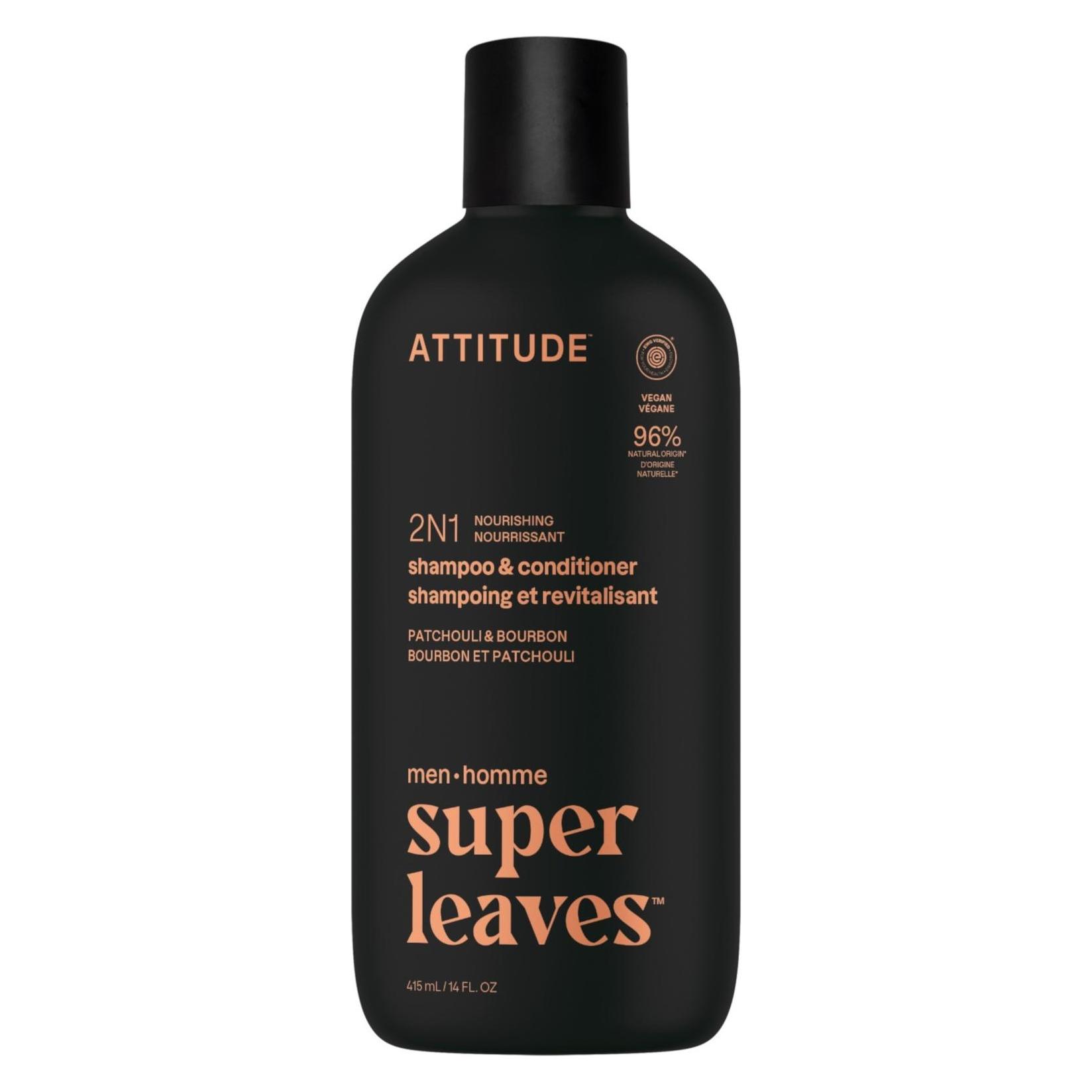 Attitude Men's 2-in-1 Shampoo and Conditioner Nourishing for Dry Hair (Flüssiges Shampoo, 415 ml) (62386934)