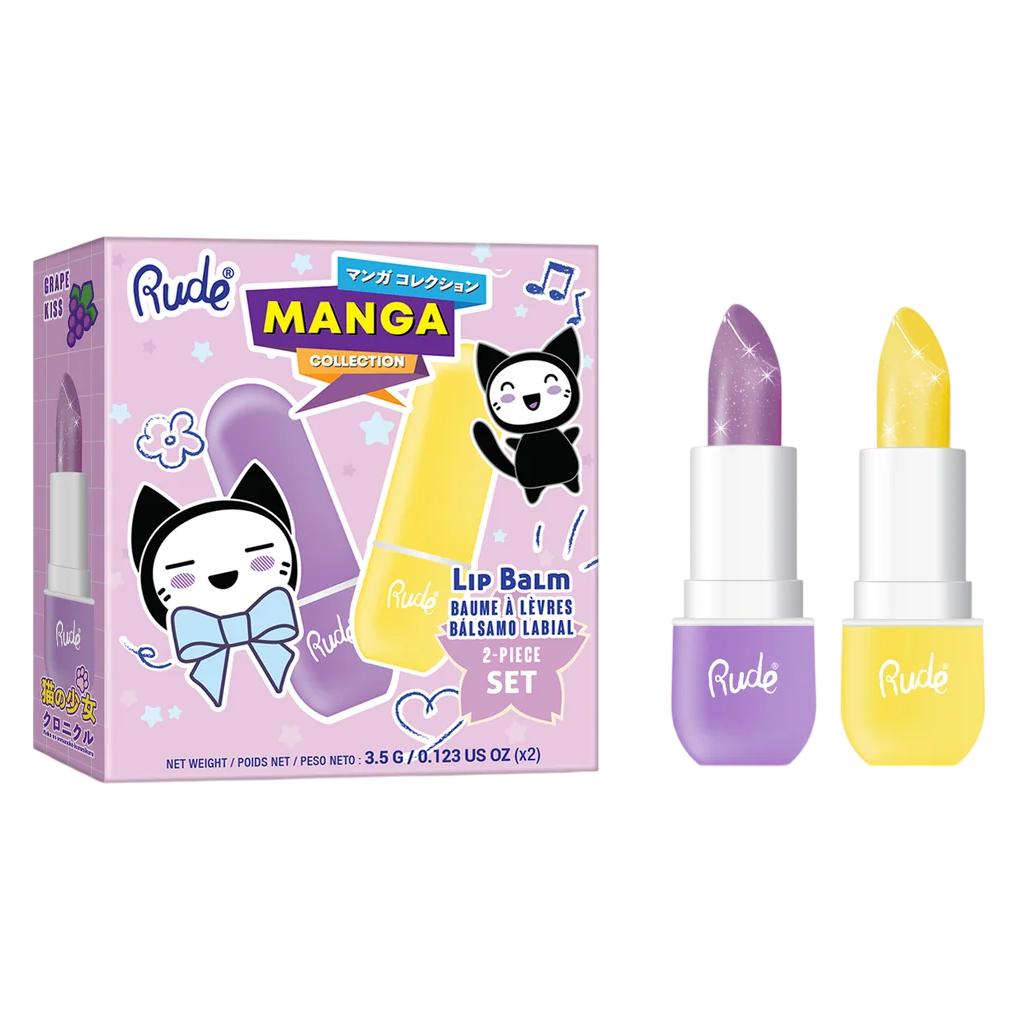 Rude Cosmetics Set von : Grape Kiss, Feuchtigkeitsspendender Lippenbalsam, 3,5 ml + Pineapple Kiss (Make up Set) (74847679)