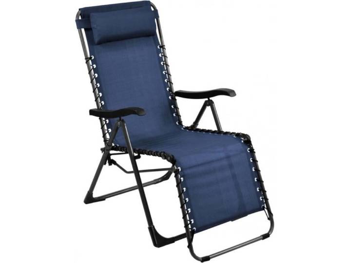 Fauteuil de jardin relax Néo graphite et bleu Graphite Et Bleu