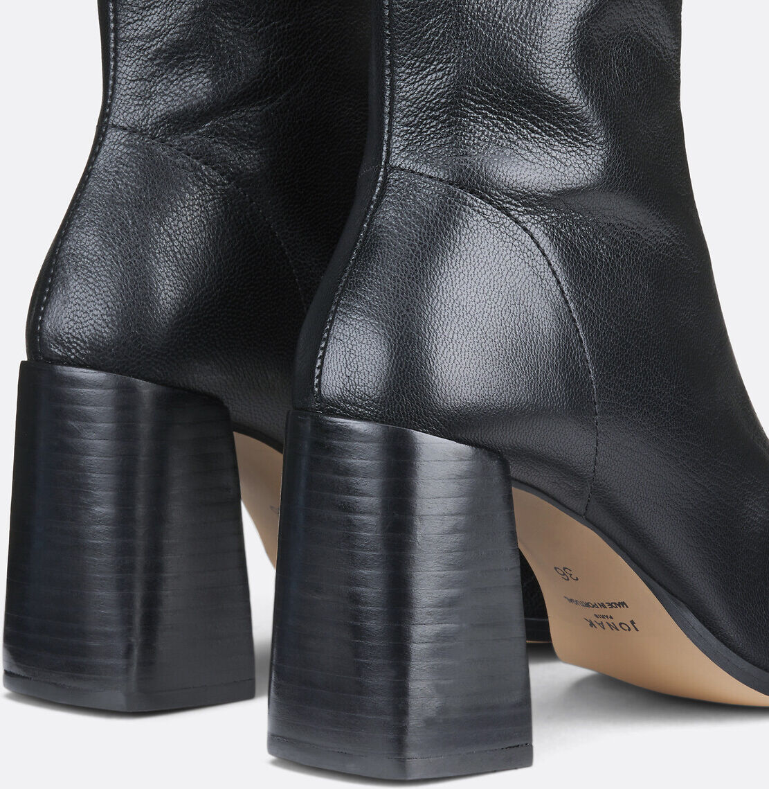 JONAK Bottines zippées en cuir Vandana