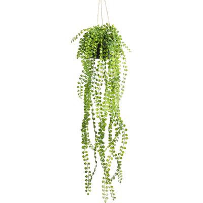 Künstliche Zimmerpflanze BOTANIC-HAUS "Ficus-Pumila-Hängeampel", grün, B:19cm H:60cm T:19cm Ø:19cm, Kunststoff, Kunstpflanzen, Künstliche Zimmerpflanze