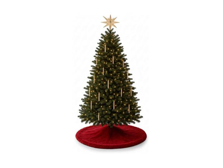Weihnachtsbaumdecke Conceptum Hypnose , rot, B:100cm T:100cm, Polyester, Weihnachtsbaumschmuck, Weihnachtsbaumdecke