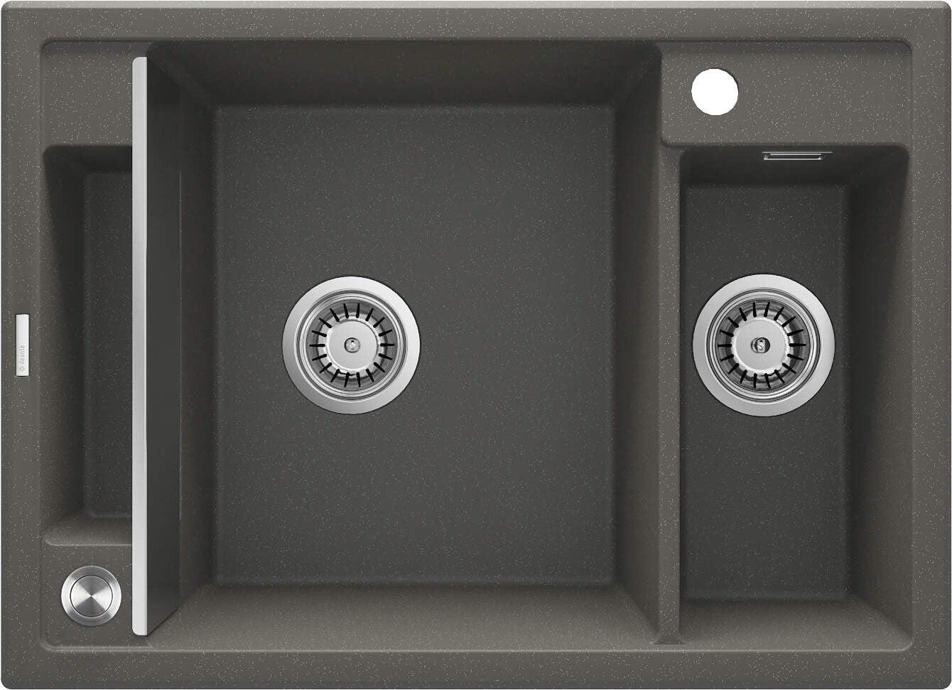 Magnetic granite sink 1.5-bowl