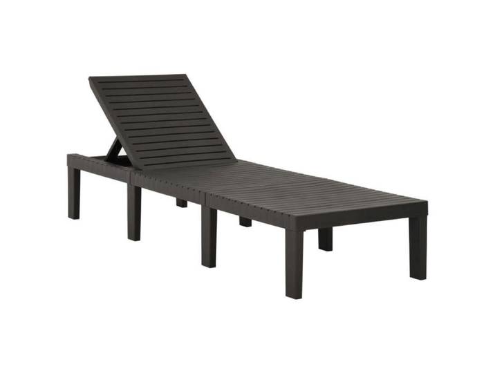 SALE 2025 Transat/Chaise longue plastique anthracite - 195x65x32 cm 16 51 Kg 8368