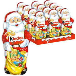 Kinder Weihnachtsmann Höhe 21cm, Vollmilchschokolade mit Milchcreme, je 160 g, 12 Stück