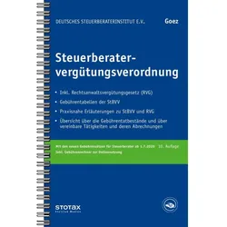 Stollfuß Buch, Formular, Goez:Steuerberatervergütungsverordnung