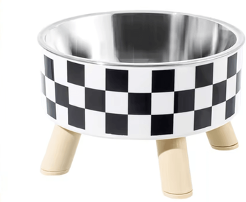Inspire Curations DottiePaws Stainless Steel Pet Food & Water Bowl qi Pan Ge