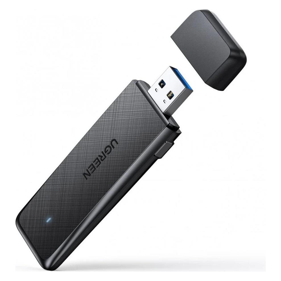 Ugreen CM492 USB Adapter / External Network Adapter, Dual-band 2.4GHz+5.0GHz (Black) (USB 3.0) (50340)