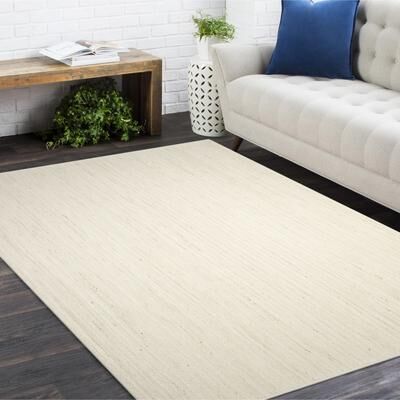 Overton Handmade Modern Contemporary Solid Area Rug