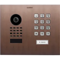 DoorBird D1101KH Modern Unterputz IP Video Türsprechanlage – Echte Baubronze