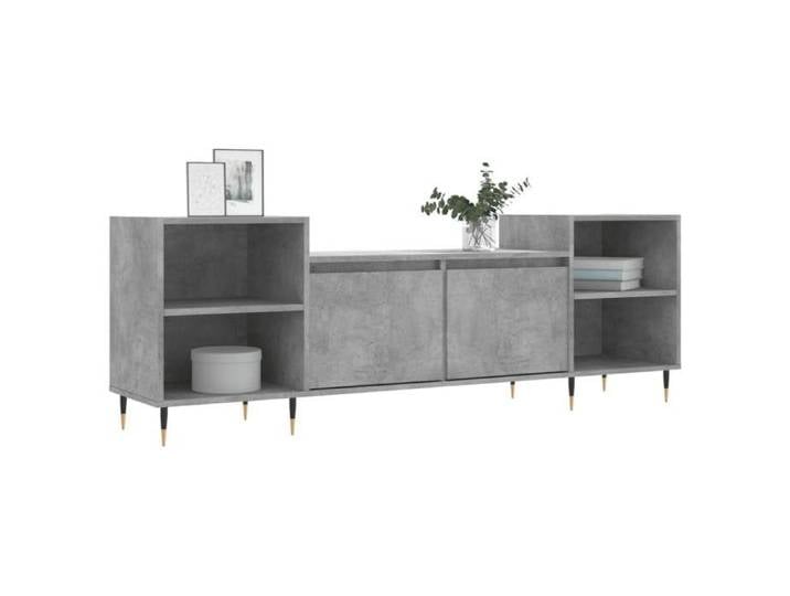 NEW MEUBLE HI-FI - Gris - Armoire TV - Meuble TV - pour maison - Gris béton 160x35x55cm Bois d'ingénierie_1224