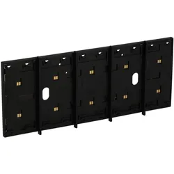 Legrand KG8104P1 LivingNow 5-mod. Rahmen mit integr. Busleitung für 4-mod. Dose, Farbe: Black