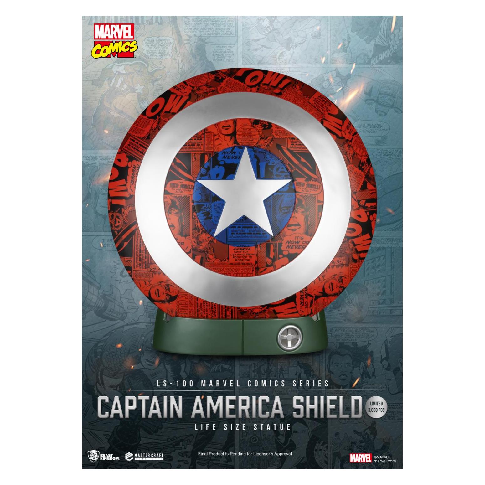 Beast Kingdom Marvel Comics PVC Captain America Bouclier Life Size Statue 64 cm (BKDLS-100)