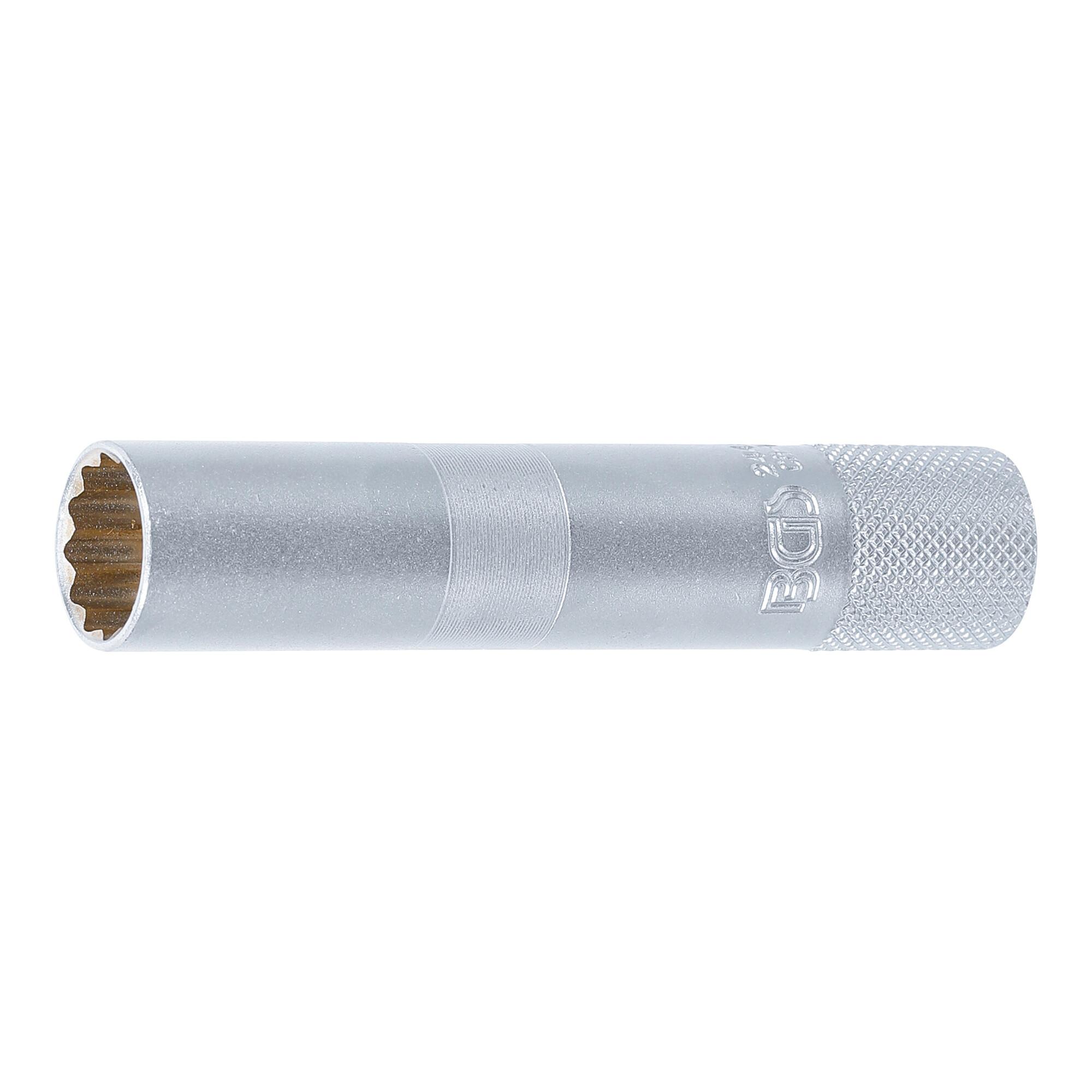 BGS Zündkerzen-Einsatz mit Magnet, Zwölfkant, lang Antrieb Innenvierkant 10 mm SW 14 mm ; BGS technic (2446)
