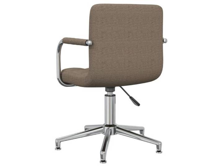 (SOLDES Février)Chaise pivotante de bureau Taupe Tissu 48x47x(74 5-88 5)cm_8331340