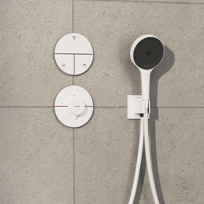 Hansgrohe ShowerSelect Comfort S Ventil 15558700 UP, für 3 Verbraucher, mattweiß
