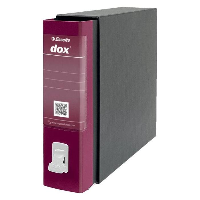 Esselte Rexel Dox 2 Hebelbetätigte A4+ Blockflöte Bordeaux (A4, 85 mm, 1 Stk.) (D26205)