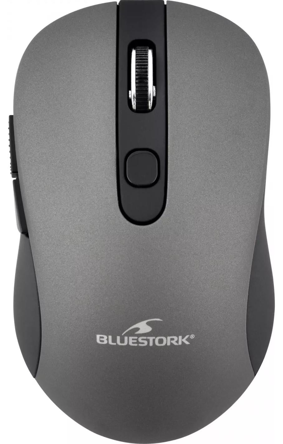 Bluestork M-WL-OFF60 Draadloze Optische Muis, 1600 DPI, Zwart-Grijs, Geschikt voor links- en rechtshandigen