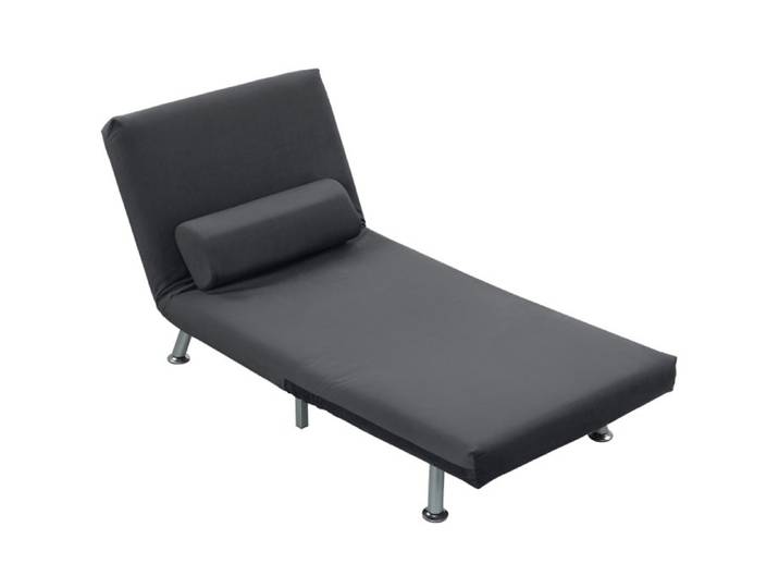 Fauteuil convertible - Convertible en lit - Aspect velours (polyester) - Mousse haute densité - Couchage 180 x 75 cm