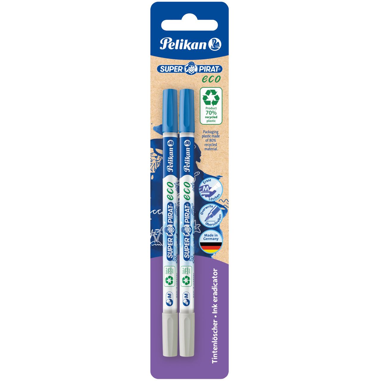 Pelikan Tintenlöscher Super-Pirat eco 850M breit 2er Blister