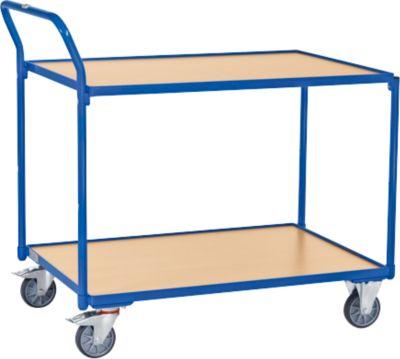 fetra® leichter Tischwagen, 2 Böden ,1000 x 700 mm