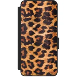 Nivocase Klapphülle für Samsung Galaxy S26 Handyhülle aus Kunst Leder NIVOflip schwarz Animalprint Fell (Samsung Galaxy S26), Smartphone Hülle, Schwarz