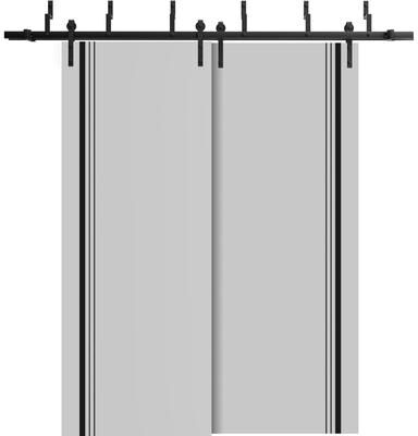SARTODOORS Planum 0011 Grey Wood Barn Bypass Doors
