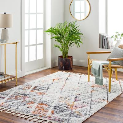 Livabliss Polaris Modern Diamond Trellis Plush Area Rug