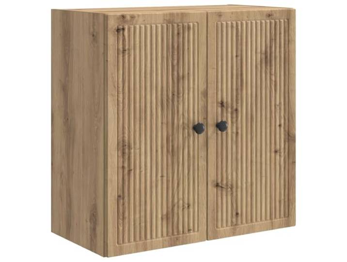 QINXIXINAIXI Wandschrank 59 x 31 x 60 cm Holzwerkstoff Artisan-Eiche Wandmontage, rechteckiges Design, Regalflächen, Vintage-Stil, Wohnzimmer, pflegeleicht, Holzwerkstoff
