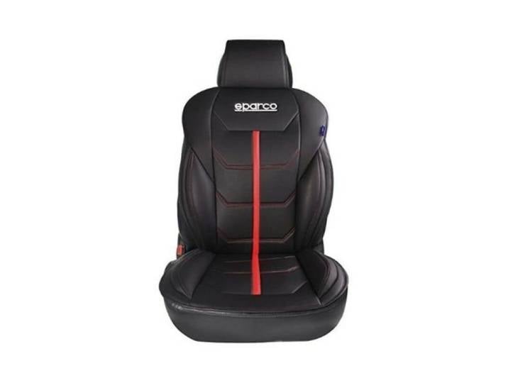 Dossier pour siège - Sparco - Ferrara - Universel - Noir Rouge - Rembourrage ergonomique
