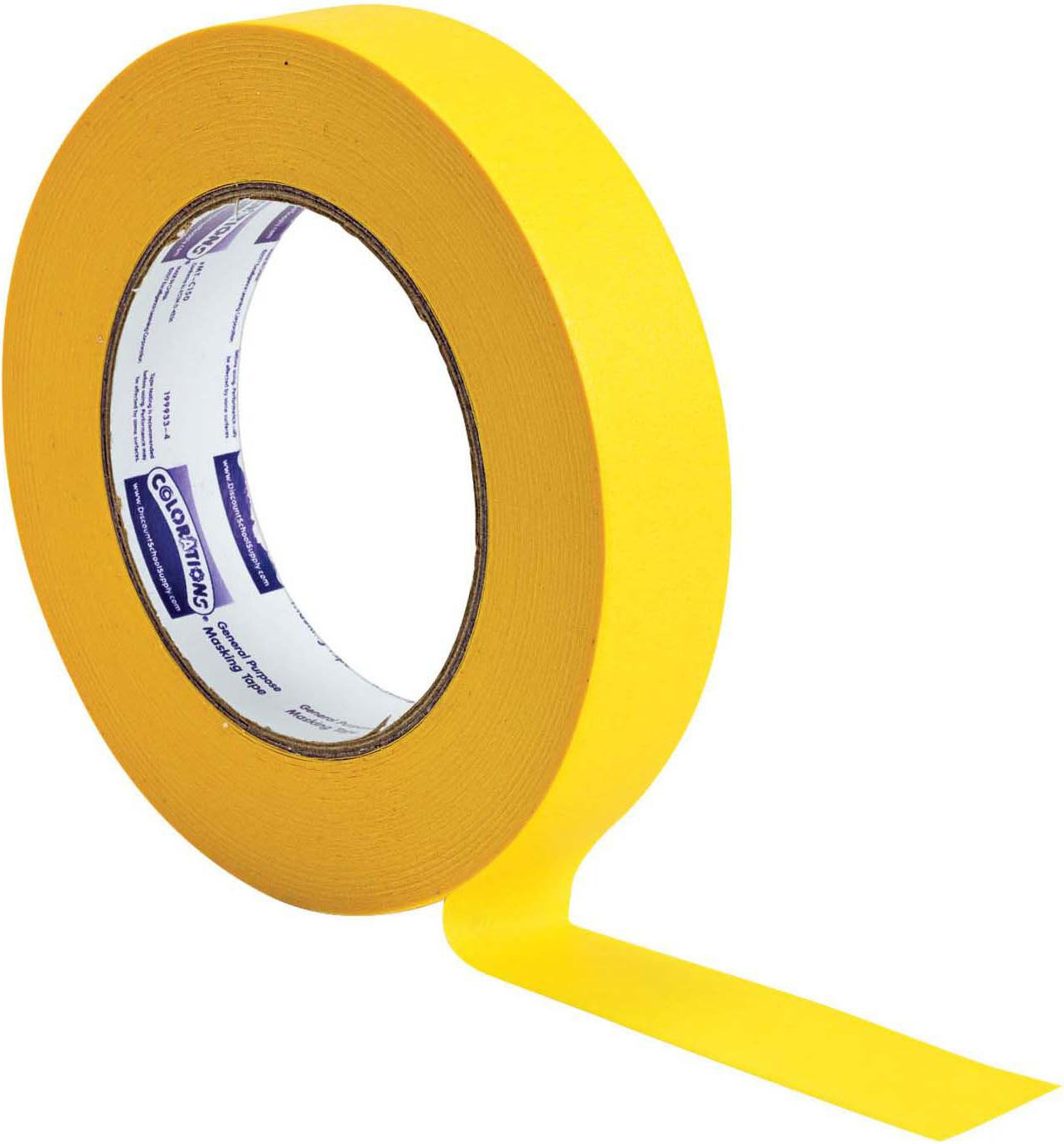 Colorations Afplaktape 2,5 cm - Geel