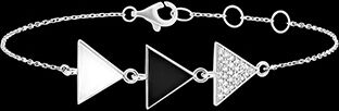 Edenly Armband Frische - Trio - 9 Karat WeiÃŸgold und Diamanten