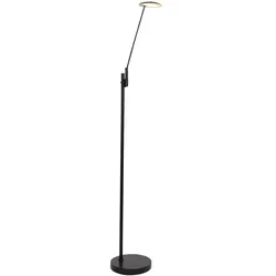 Stehleuchte Standlampe LED Wohnzimmerleuchte Dimmer Metall Schwarz H 143 cm
