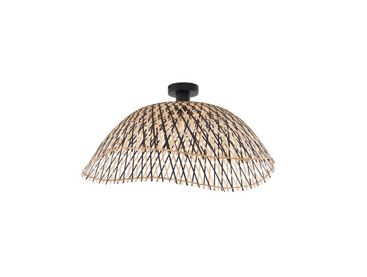 Plafonnier Art déco en bambou noir 60 cm - Alka