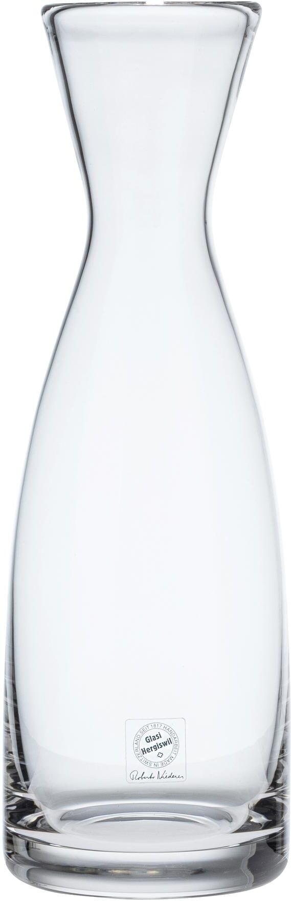 Karaffe GLASI HERGISWIL "Glasi Hergiswil Wasserkaraffe 500 m", transparent, Karaffen, Karaffe transparent Einheitsgröße