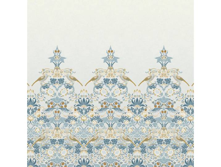 William Morris at Home Fototapete Erdbeerdieb 250x400cm, Creme, Papier, Kunststoff, Floral, Vintage, Rechteckig, 400x400 cm, Tapeten & Wandverkleidungen, Fototapeten