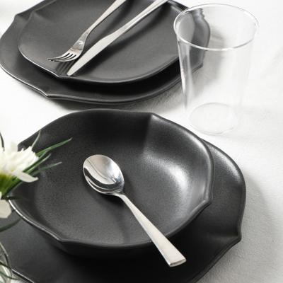 Stone Lain Baskerville Stoneware, Borosilicate Glass Dinnerware Set