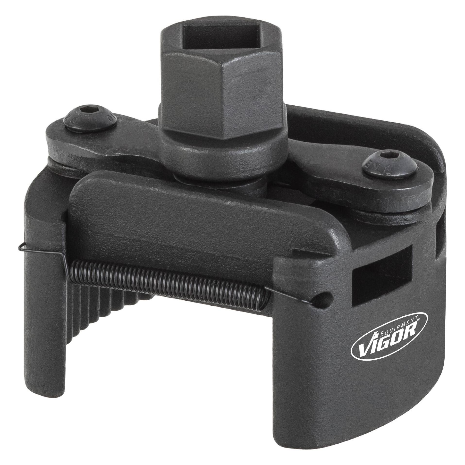 Vigor Ölfilter-Spannschlüssel 60 - 80 mm universal V4413 Aussen-Sechskant 21 mm, Vierkant12,... (V4413)