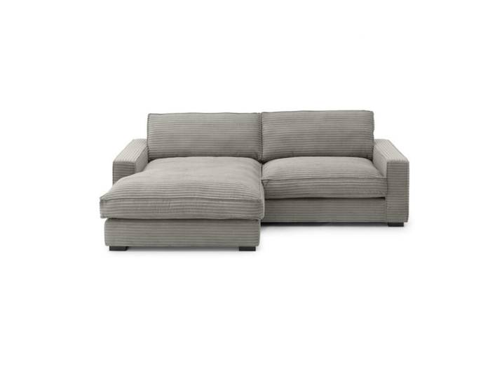 Trendstore Hilja Ecksofa in Cord - verschiedene Farben - Cord Duo dove - links Breite Ottomane links oder rechts wählbar , inkl. Rücken, bequeme Polsterung, trendiger Cordbezug in fünf Farben die begeistern Modern, Zeitlos
