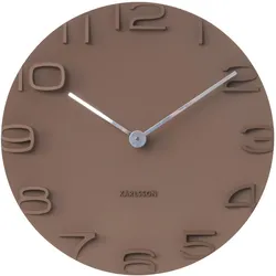 Karlsson, Wanduhr, Wanduhr „On The Edge“, mokkabraun mit vergoldeten Zeigern (42 cm)