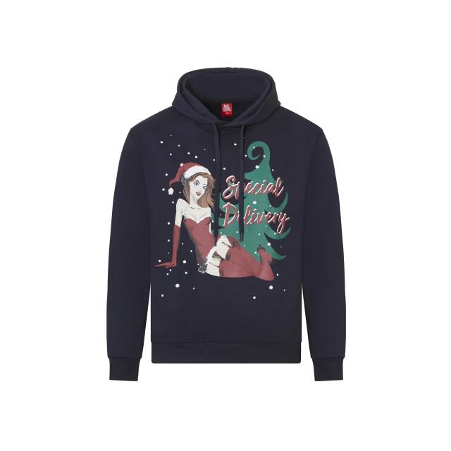 Apollo Heren foute kersttrui hoodie foute kerst print donker