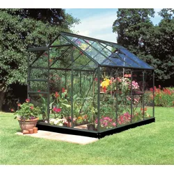Halls Gewächshaus Popular - 5.0 m2 Grün mit 3 mm Blankglas