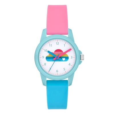 Quarzuhr COOL TIME, bunt (rosa, türkis), Armbanduhren, Kinder, Quarzuhr, Armbanduhr, Silikonarmband, analog